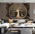 Tree of Life Tapestry Gloden Sun and Moon Wall Hanging Tapestry